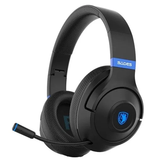 Sades Whisper Wireless-Bl Headset (Sa-205) - Black